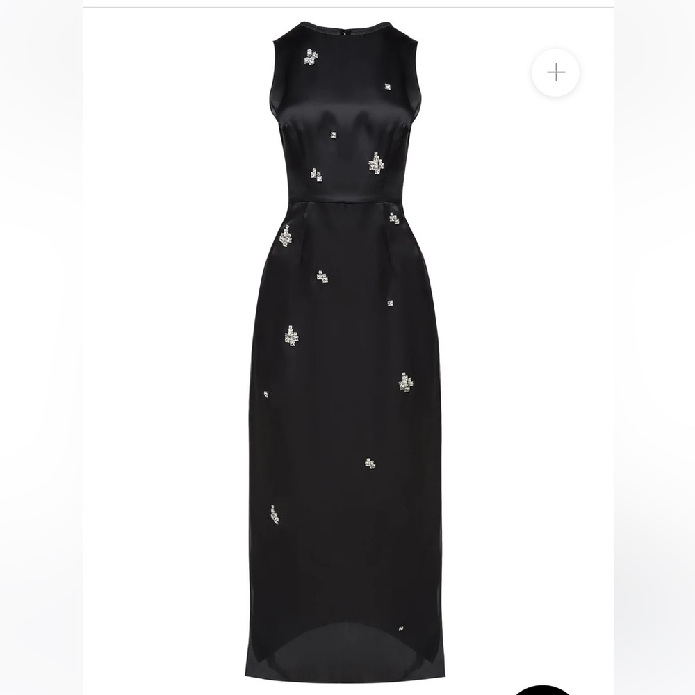 nds The Label SILK ORGANZA COLUMN DRESS WITH JEWEL EMBELLISHMENTS, Size S - Picture 2 of 6